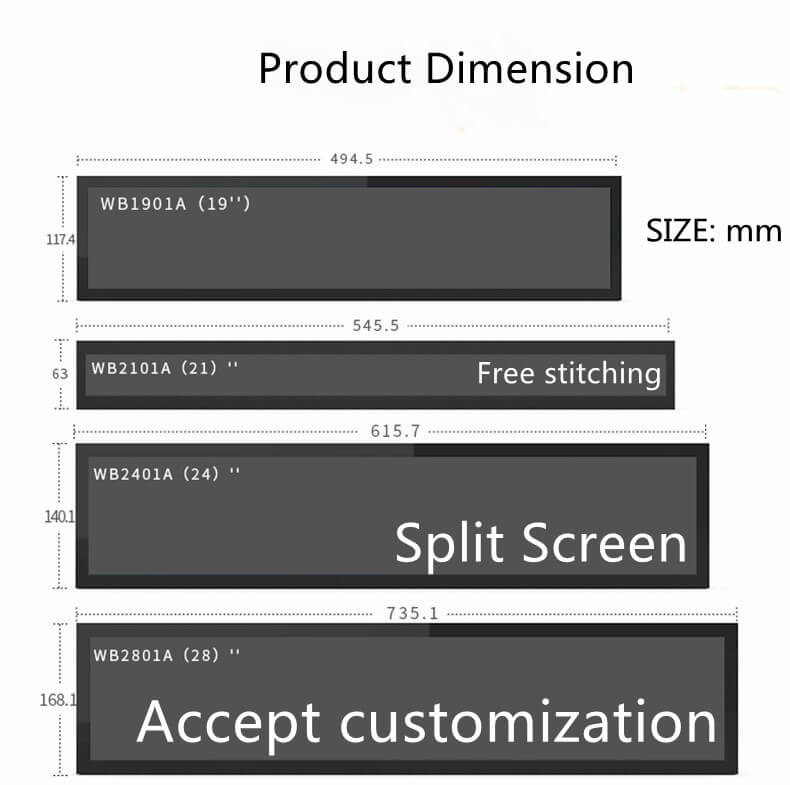 Stretched Bar LCD Screen