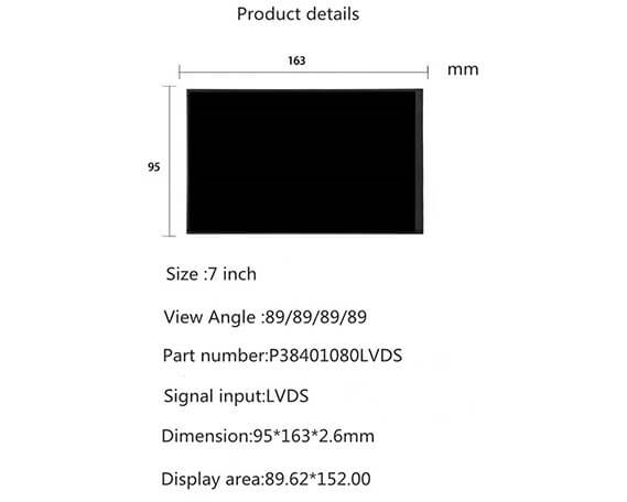 1024*600 IPS LCD Display